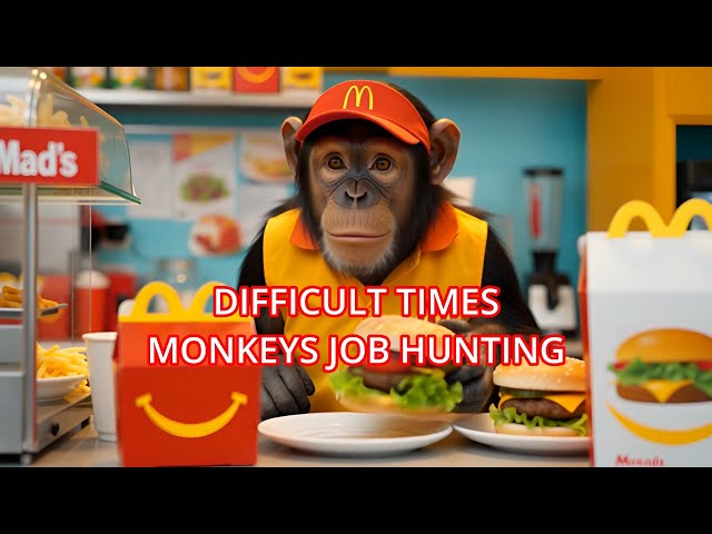 Video thumbnail for Time's so hard monkey looking for work