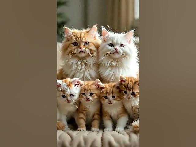Video thumbnail for The cutest cat family 😻❤️ #shorts #cat #viral