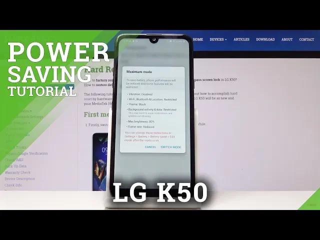 Video thumbnail for How to Enable Power Saving mode in LG K50 - Energy saver