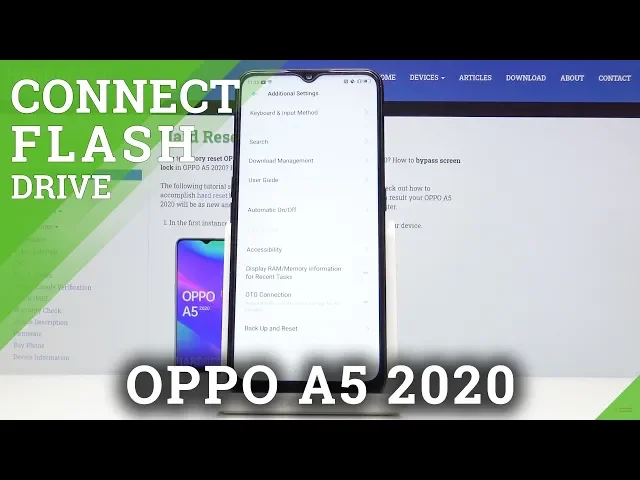 Video thumbnail for OTG Connection in OPPO A5 2020 - Connect Flash Drive