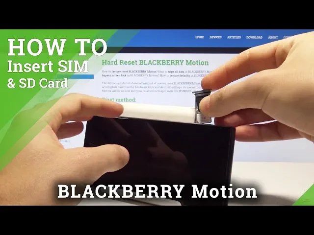 Video thumbnail for How to Insert SIM & SD in BLACKBERRY Motion - Install SIM and SD Card