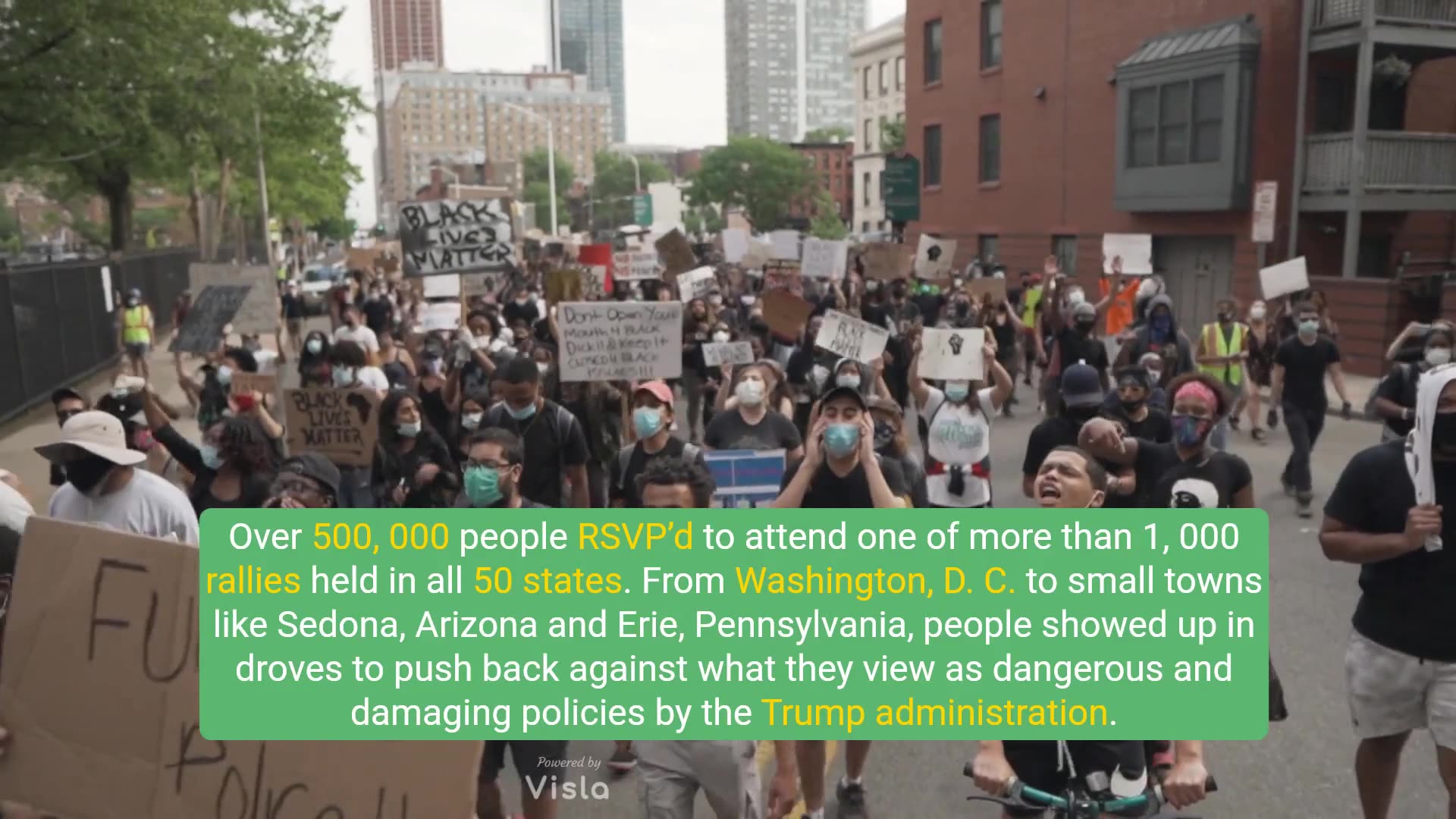 Video thumbnail for Massive 'Hands Off!' Protests Sweep America | Thousands Rally Against Trump & Musk Nationwide