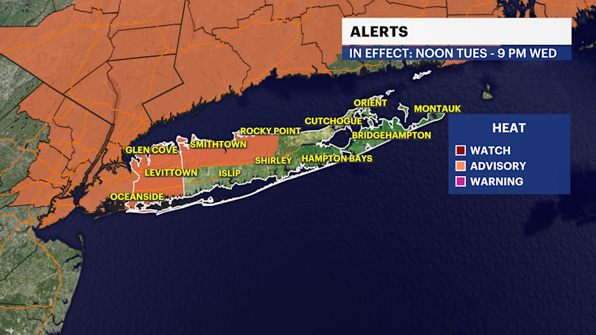 Video thumbnail for Heat and humidity slowly build as we approach the midweek on Long Island