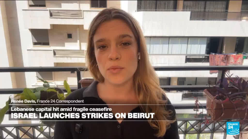 Video thumbnail for Israel strikes Beirut southern suburb ahead of crucial Washington talks