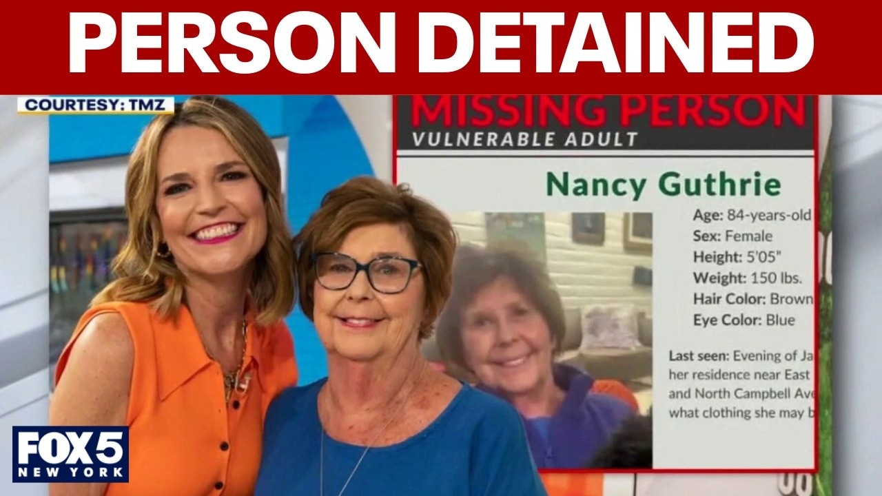 Video thumbnail for Person detained for questioning in relation to Guthrie case: Fox News