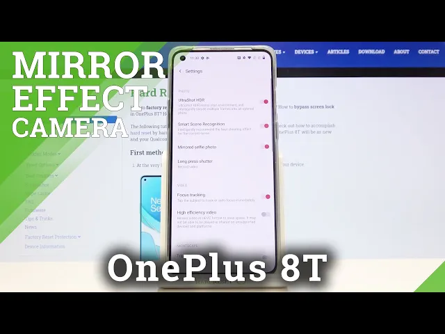 Video thumbnail for How to Turn On or Off Camera Mirror Effect in OnePlus 8T – Camera Settings