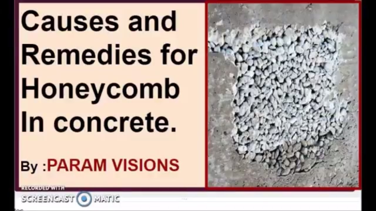 'Video thumbnail for Causes and remedies for honeycomb in concrete. /Honeycomb structures in concrete.'