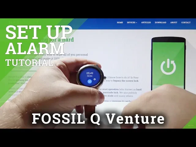Video thumbnail for How to Set Up Alarm in FOSSIL Q Venture - Schedule Alarm