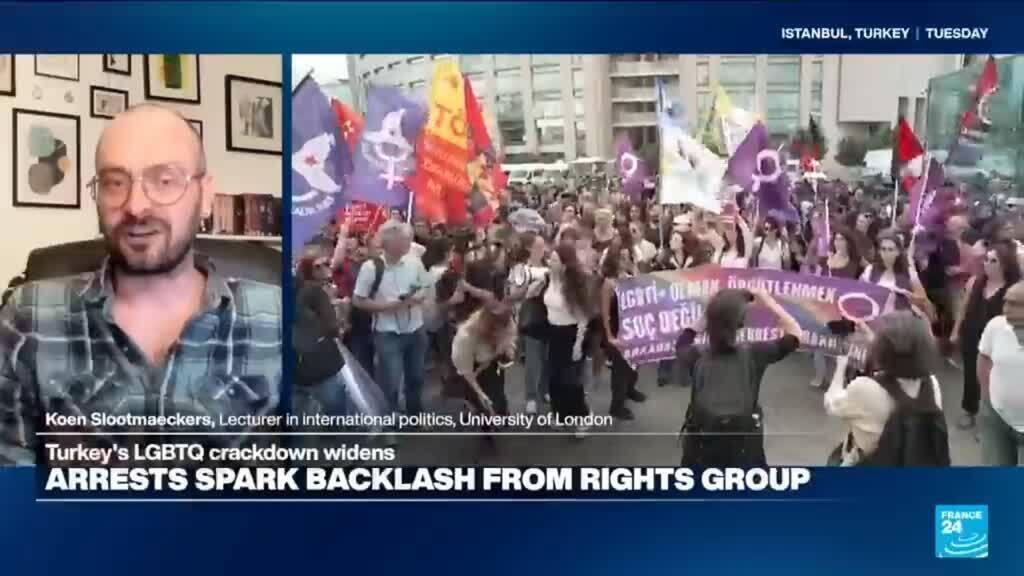 Video thumbnail for LGBTQ 'a threat to Erdogan's ideal of a strong, masculine state', expert says