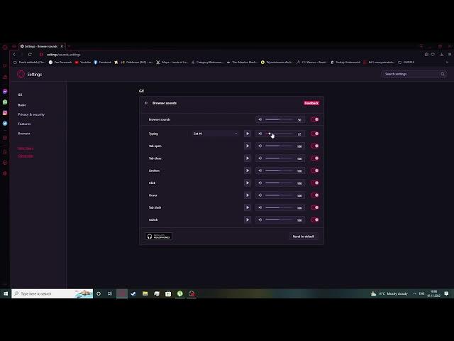 Video thumbnail for Opera GX   How To Mute & Unmute Typing Sounds
