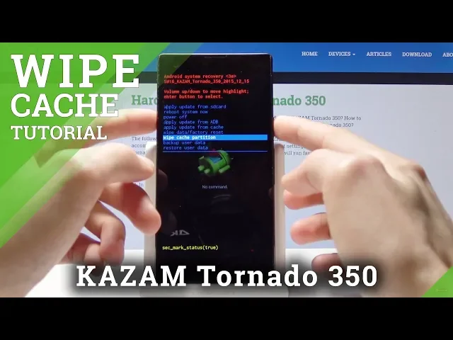 Video thumbnail for Wipe Cache Partition in KAZAM Tornado 350 - Delete Temporary Files