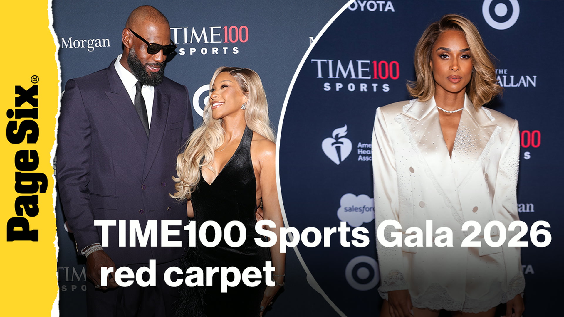 Video thumbnail for TIME100 Sports Gala 2026 red carpet: LeBron James, Ciara, Lindsey Vonn and more