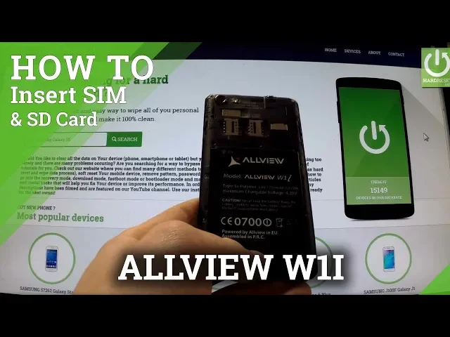 Video thumbnail for ALLVIEW W1i - How to Insert SIM card and micro SD card in ALLVIEW