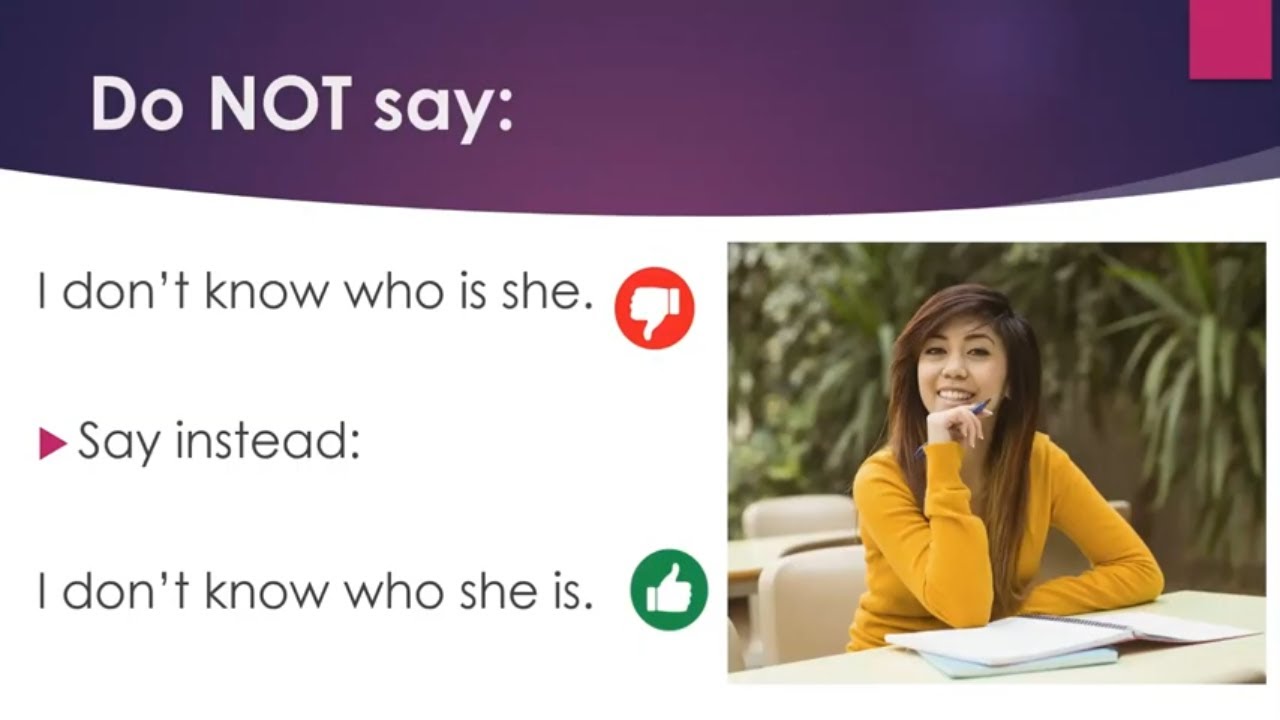 'Video thumbnail for Say it Right in English:  Embedded Questions'