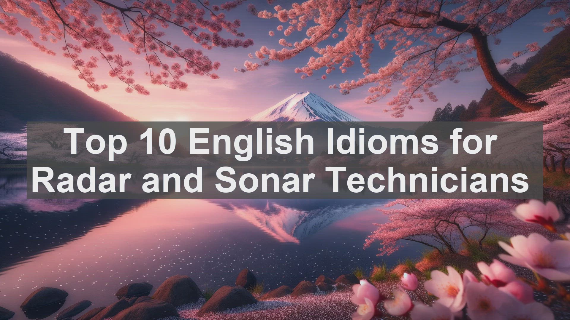 'Video thumbnail for Top 10 English Idioms for Radar and Sonar Technicians'