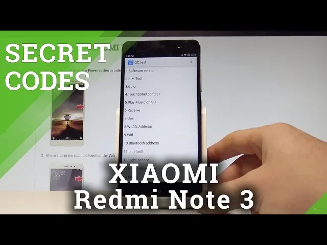 Video thumbnail for Secret Codes XIAOMI Redmi Note 3 - Tricks / Hidden Mode |HardReset.info