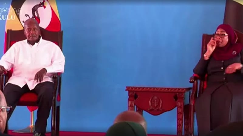 Video thumbnail for Uganda and Tanzanian leaders hold bilateral talks