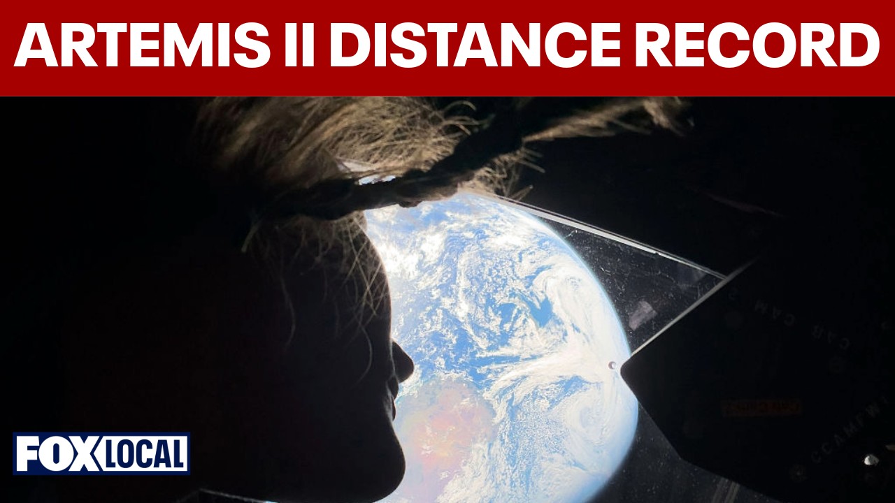 Video thumbnail for Artemis II surpasses Apollo 13's distance record