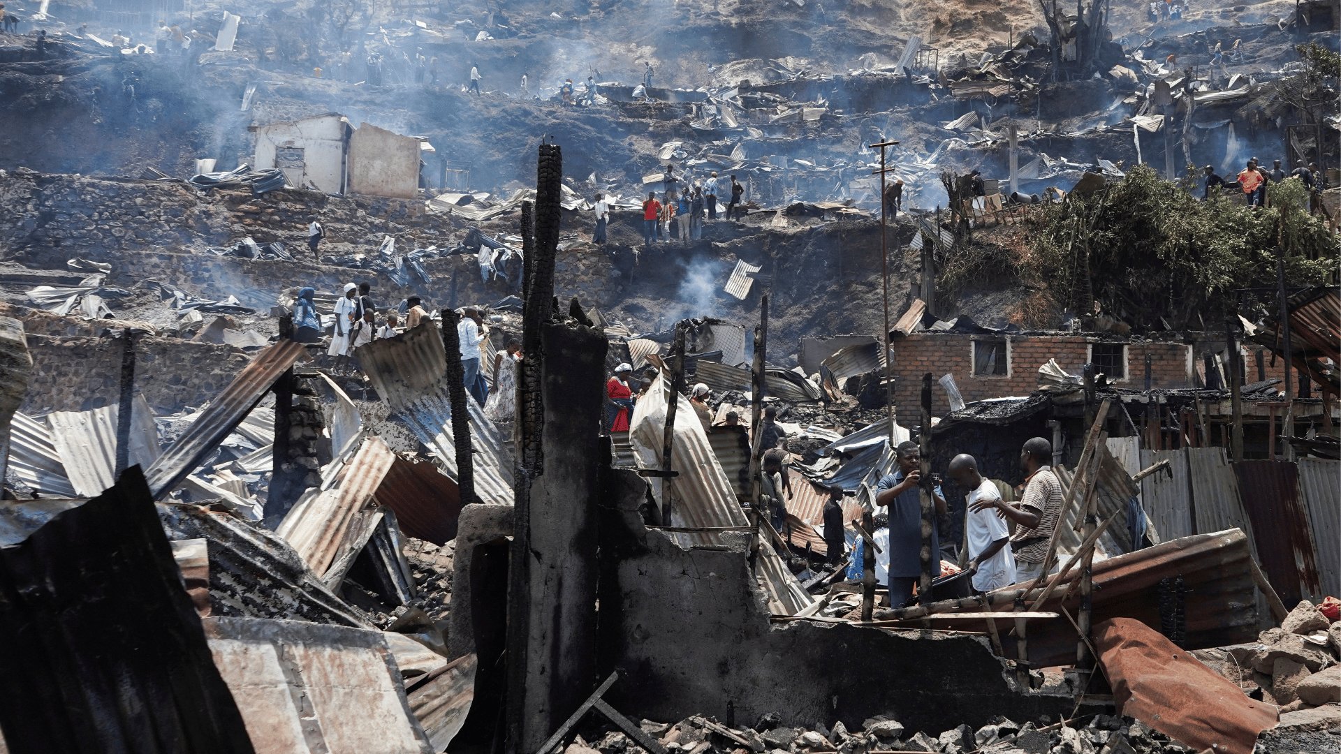 Video thumbnail for At least 29 students were killed in a school fire in eastern DR Congo