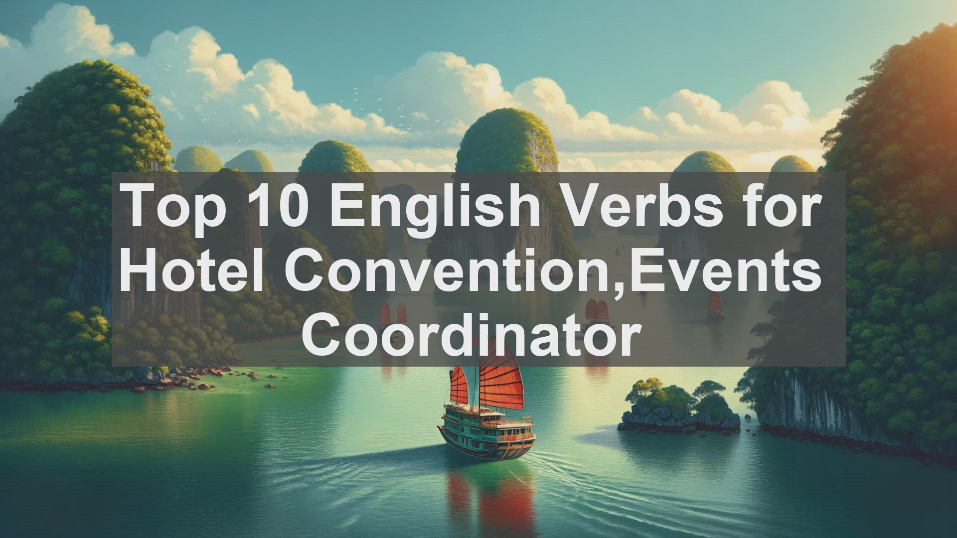 'Video thumbnail for Top 10 English Verbs for Hotel ConventionEvents Coordinator'
