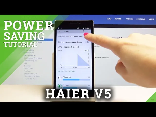 Video thumbnail for How to Enter Power Saving Mode in HAIER V5 - Save Battery Life / Battery Saver