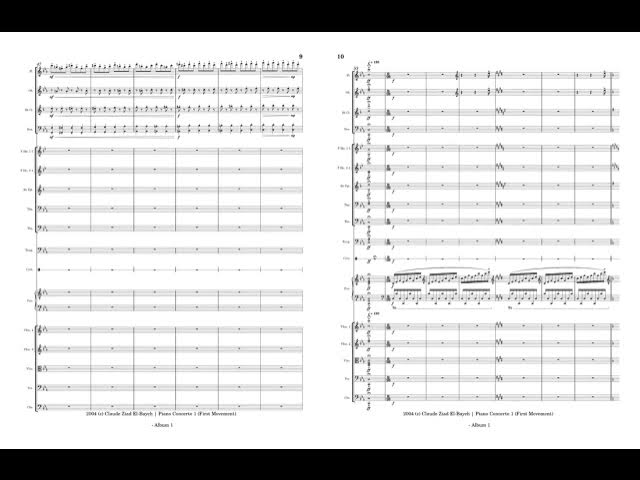 Video thumbnail for Claude Ziad El-Bayeh - Piano Concerto 1 (First Movement) - Composed in 2004