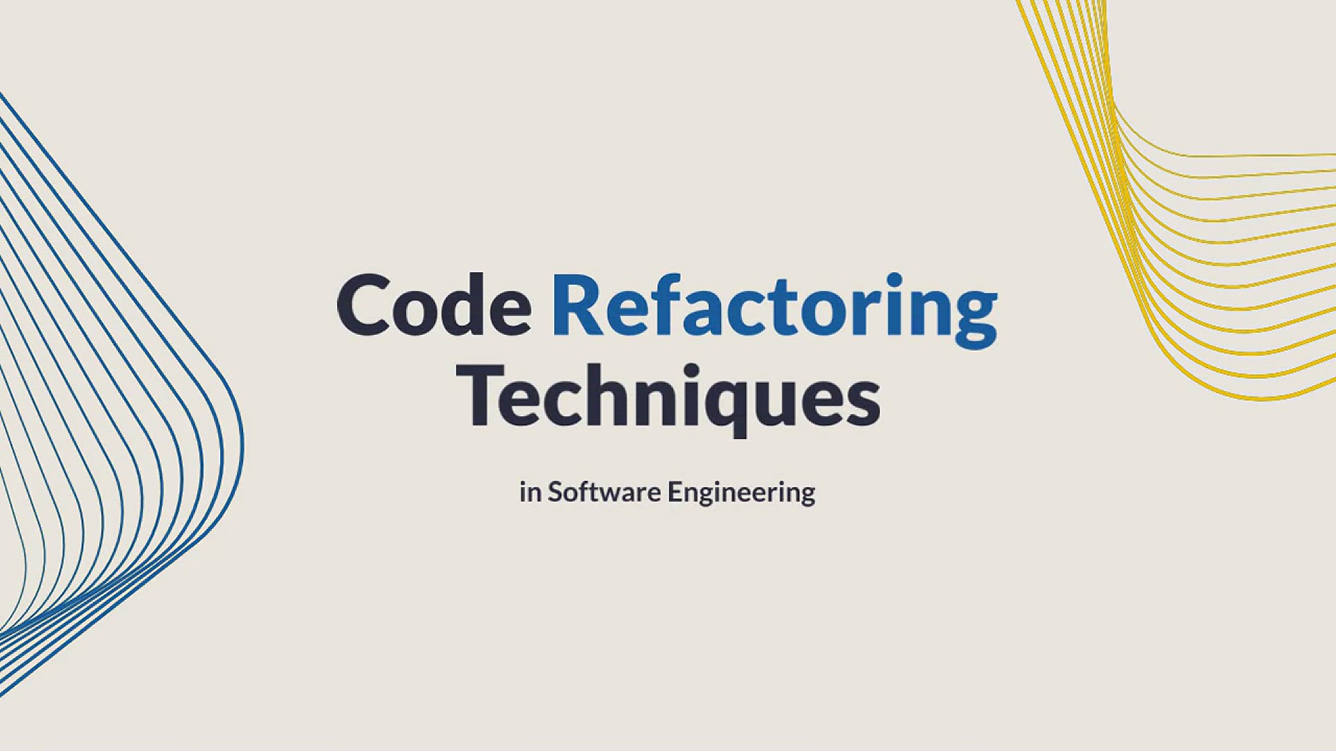 'Video thumbnail for 7 Code Refactoring Techniques in Software Engineering'
