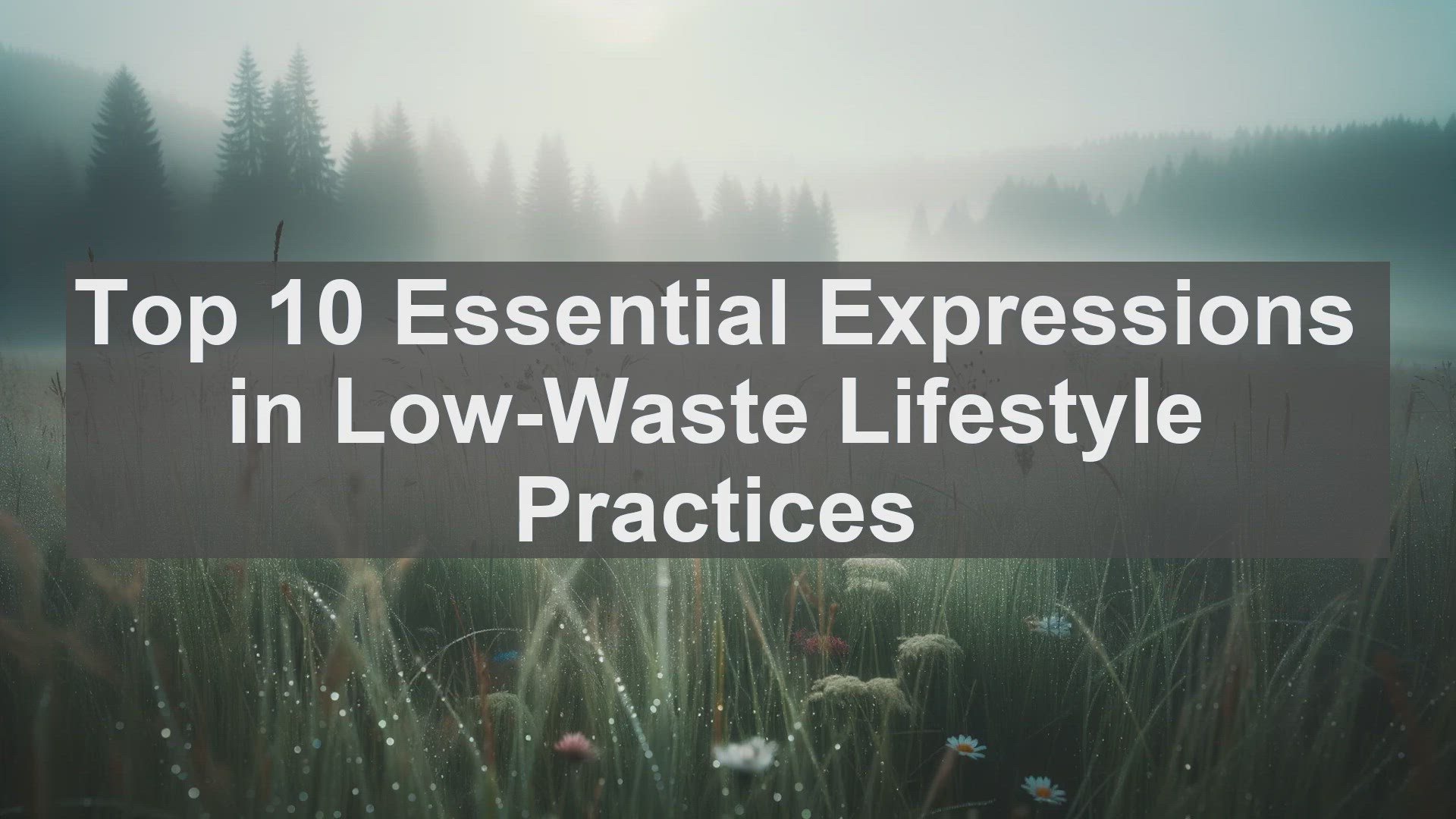 'Video thumbnail for Top 10 Essential Expressions in LowWaste Lifestyle Practices'