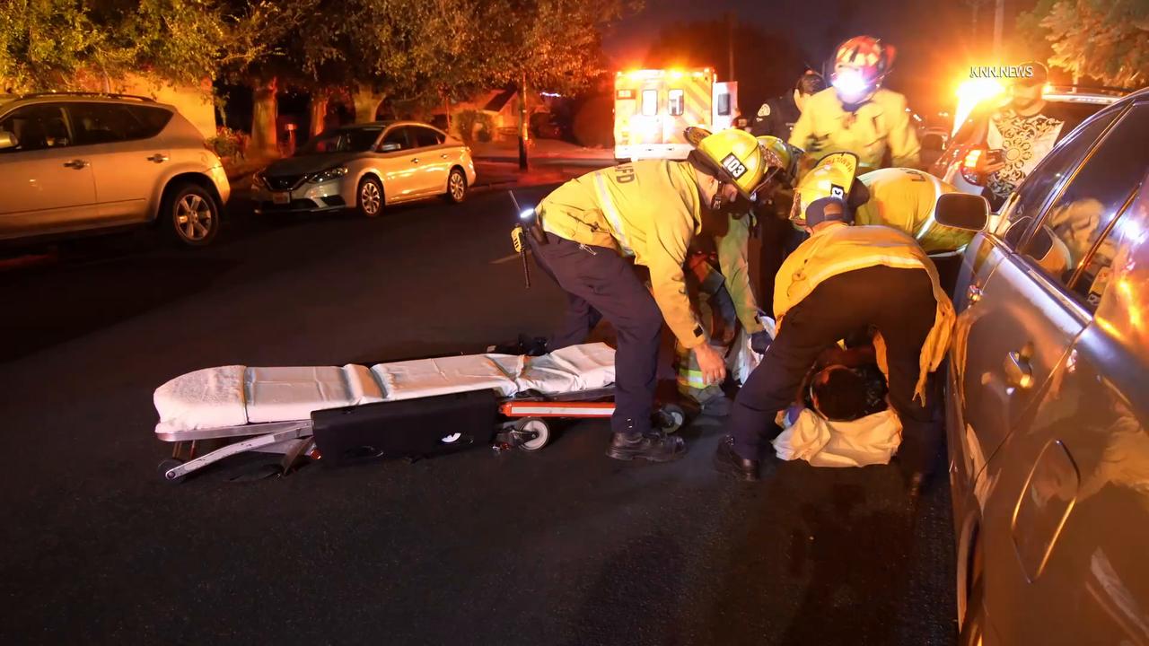Video thumbnail for US, Los Angeles: Northridge Woman And Man Struck By Fleeing Vehicle.