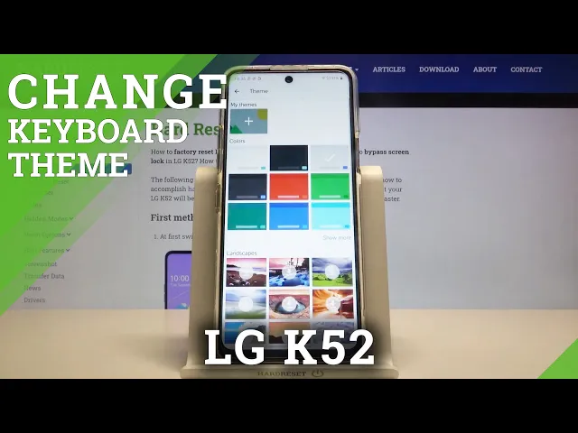 Video thumbnail for Change Keyboard Theme - LG K52 Keyboard Personalization
