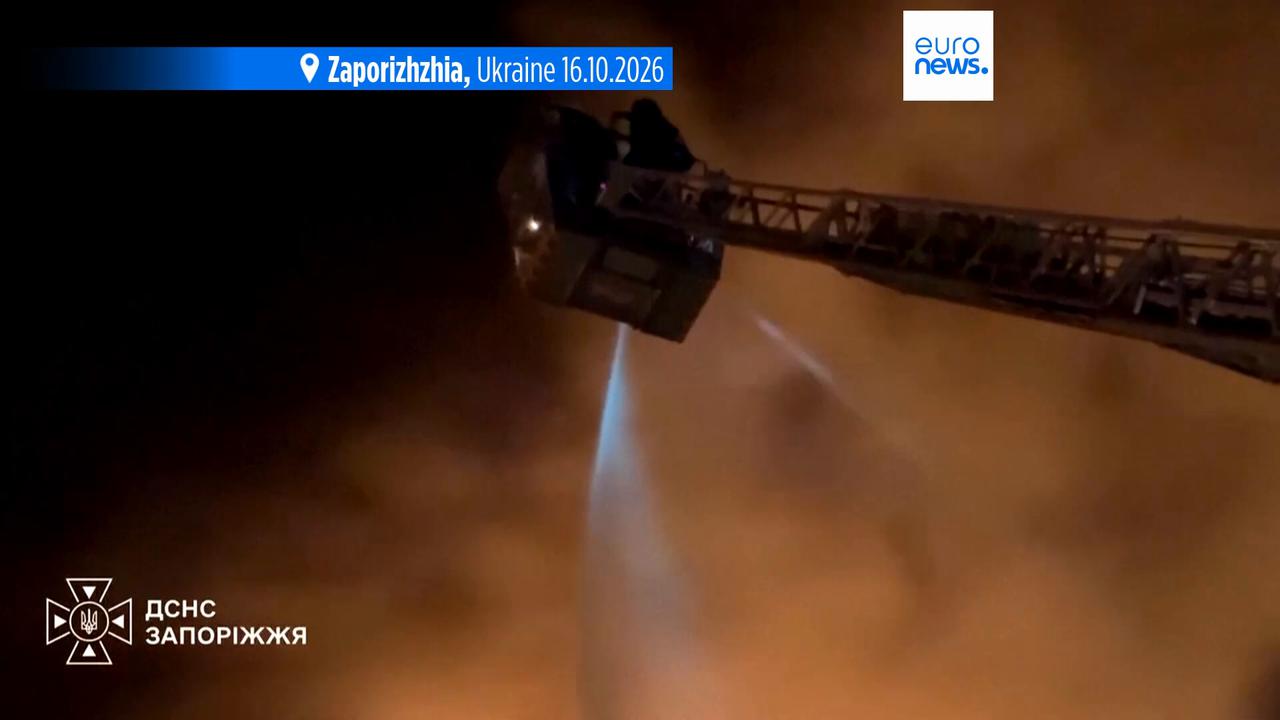 Video thumbnail for Russia strikes nine Ukrainian regions as strain grows between Zelenskyy and Trump