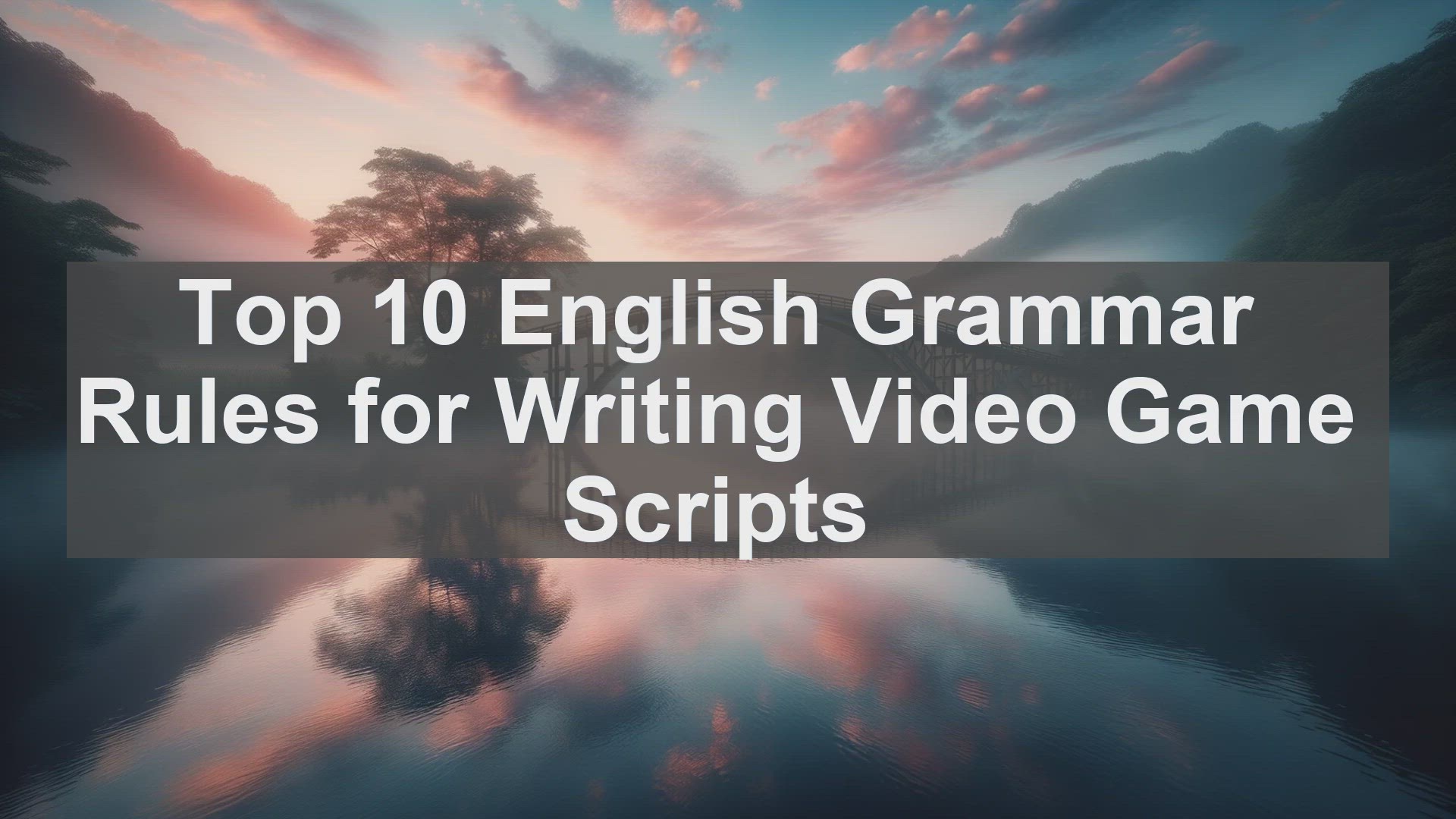 'Video thumbnail for Top 10 English Grammar Rules for Writing Video Game Scripts'