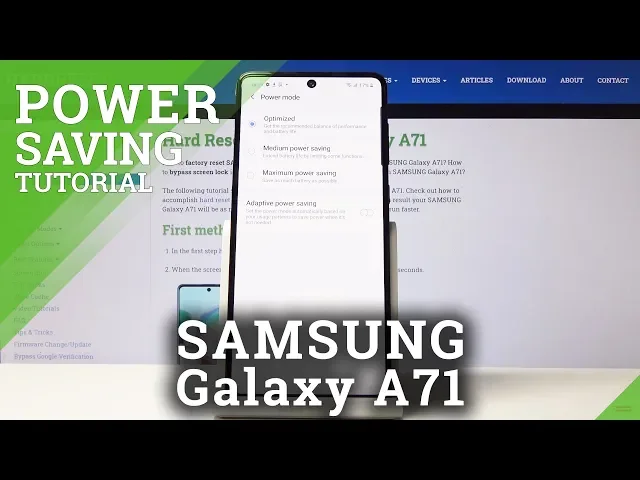 Video thumbnail for How to Turn On Power Saver in SAMSUNG Galaxy A71 – Save Battery