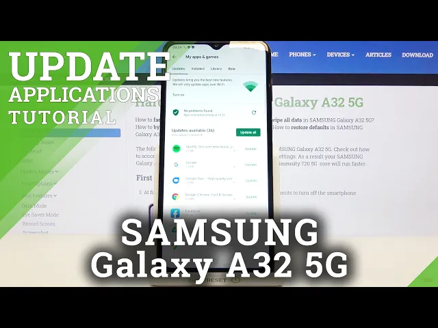 Video thumbnail for How to Update Apps in Samsung Galaxy A32 5G - Get the Latest Games&Apps Versions