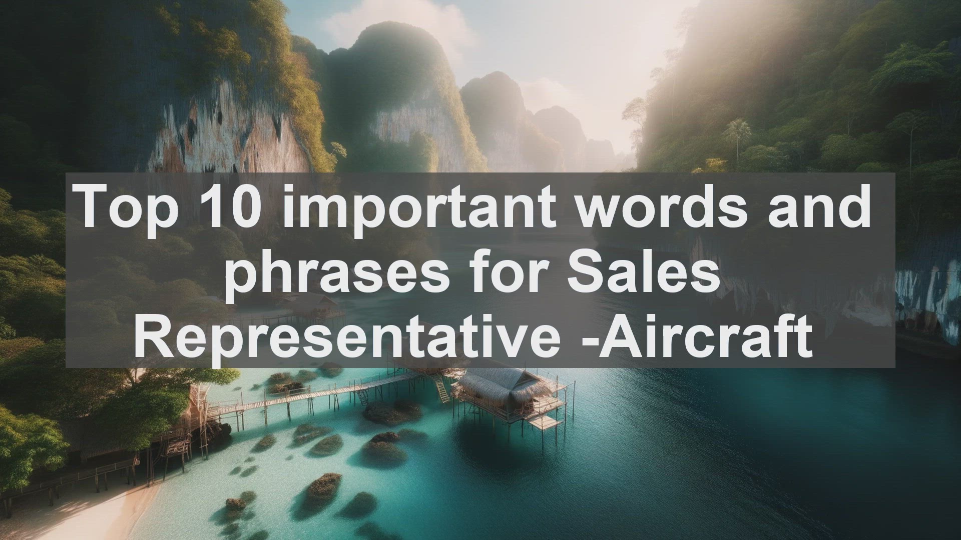 'Video thumbnail for Top 10 important words and phrases for Sales Representative Aircraft'