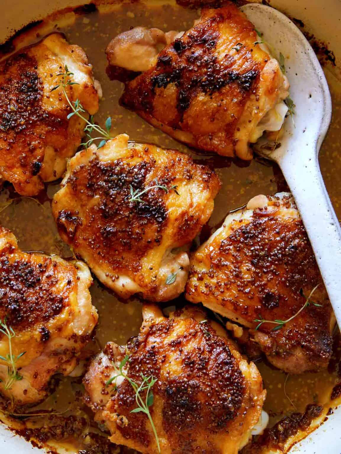 'Video thumbnail for Oven Baked Chicken Thighs Recipe '