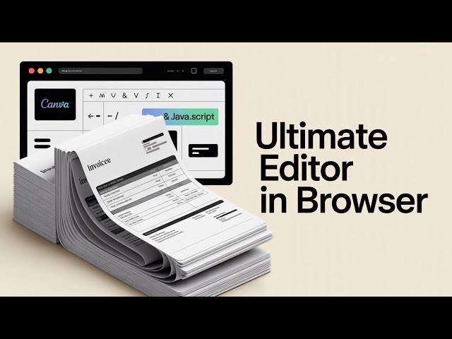 Video thumbnail for Build a Canva Clone PDF Invoice Ultimate Editor in Browser Using HTML & JavaScript