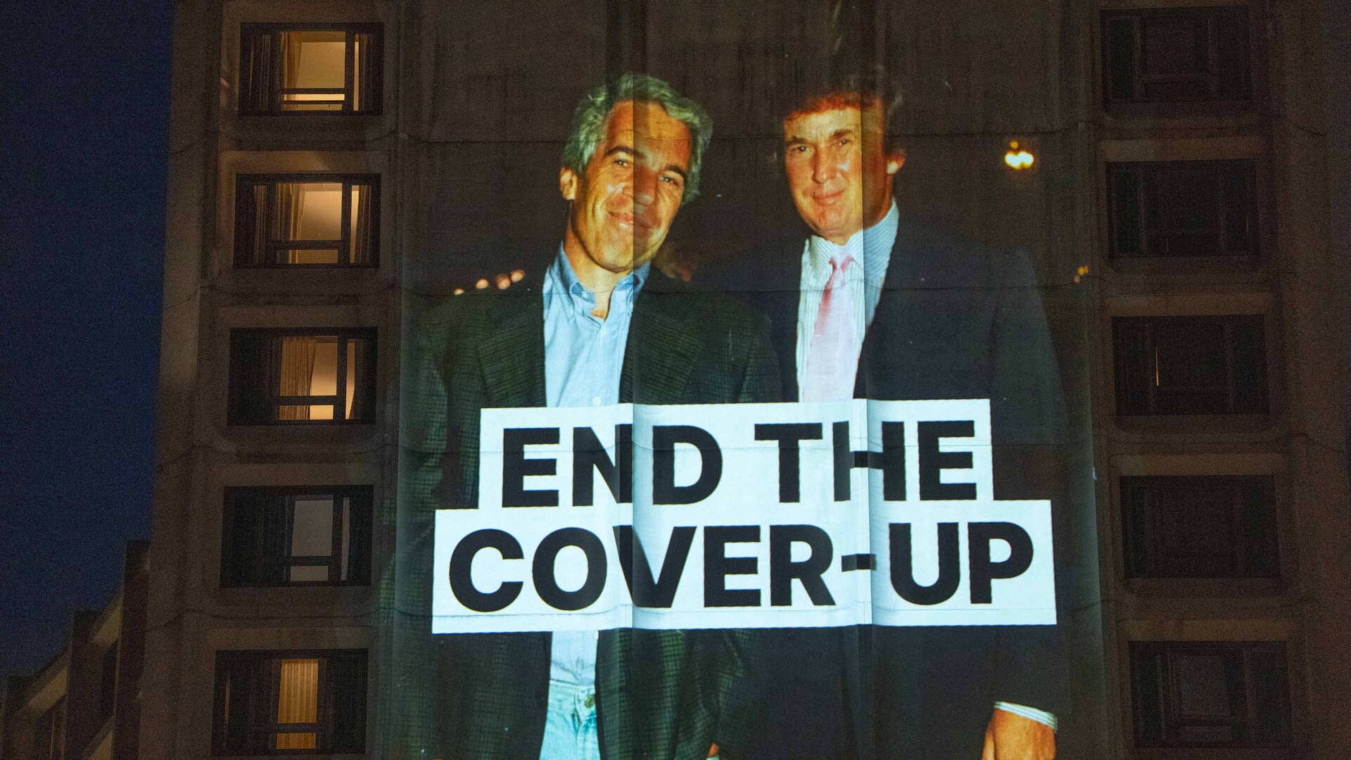 Video thumbnail for Protesters stage Epstein protest on eve of White House Correspondents’ Dinner