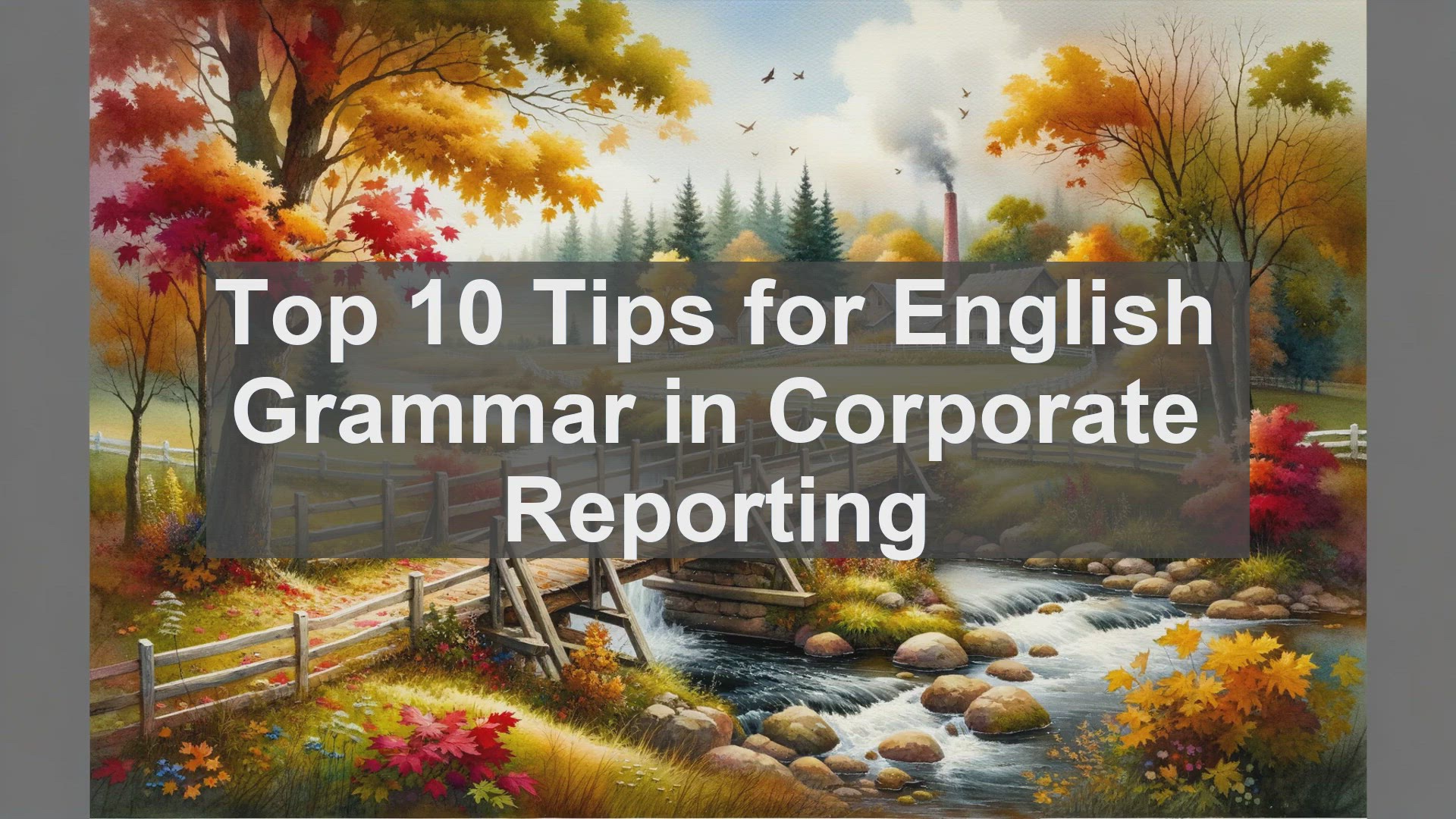 'Video thumbnail for Top 10 Tips for English Grammar in Corporate Reporting'