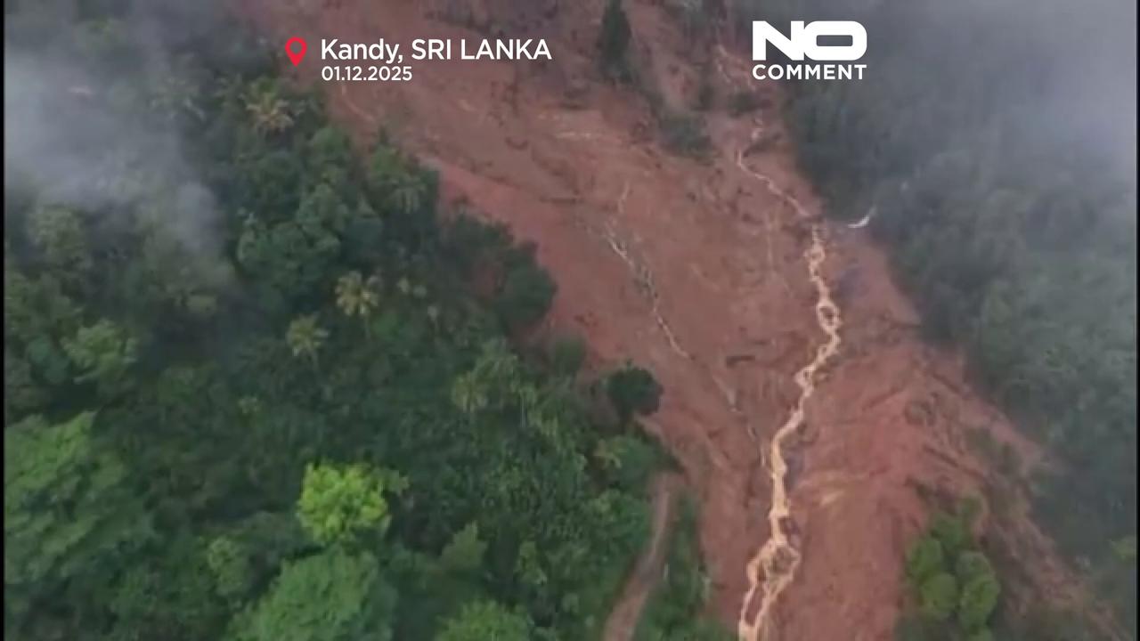 Video thumbnail for Sri Lanka: Aerial video shows extent of flooding with over 365 dead and 367 missing