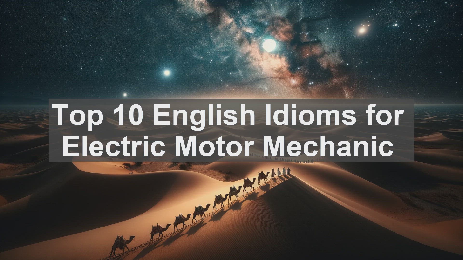 'Video thumbnail for Top 10 English Idioms for Electric Motor Mechanic'
