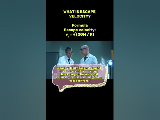Video thumbnail for What is escape velocity? #physics #science #technology #youtubeshorts #ytshorts #education