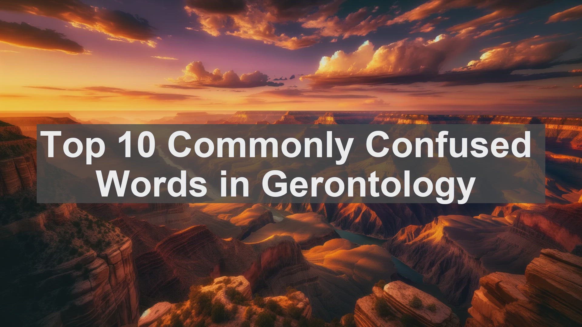 'Video thumbnail for Top 10 Commonly Confused Words in Gerontology'