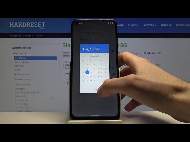 Video thumbnail for How to Configure Date and Time on NOKIA 8.3 - Time Settings