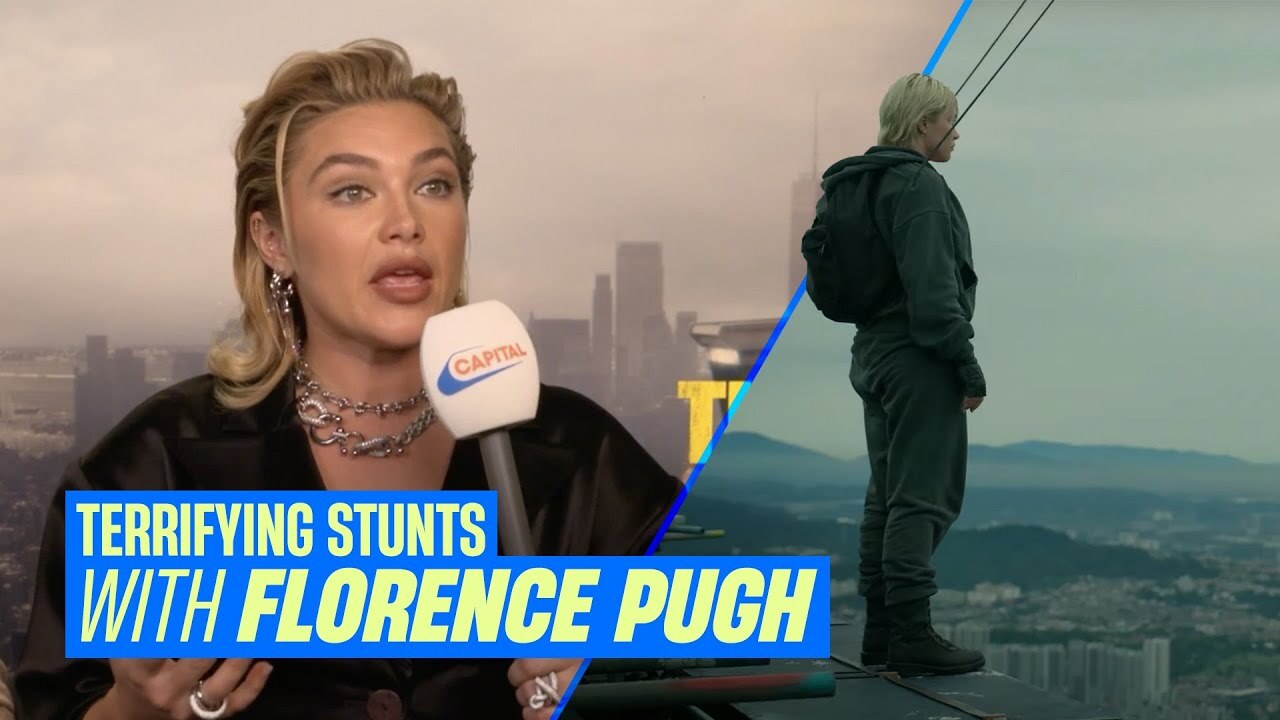 Video thumbnail for Florence Pugh on her daring stunt in Thunderbolts* | Capital