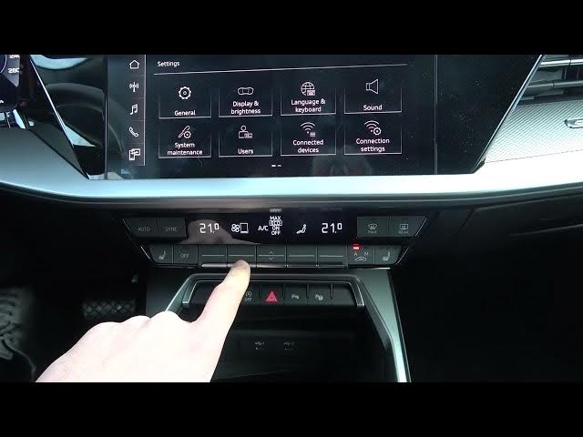 Video thumbnail for How to Change Airflow Power in Audi A3 8Y Sportback ( 2020 - now ) - Adjust Blowing Power
