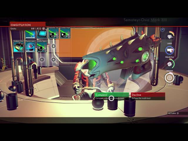 Video thumbnail for No Man's Sky - Space Station: Liquidator Ourdinghu Multitool Acquired ''Ancients'' Word Learned PS4