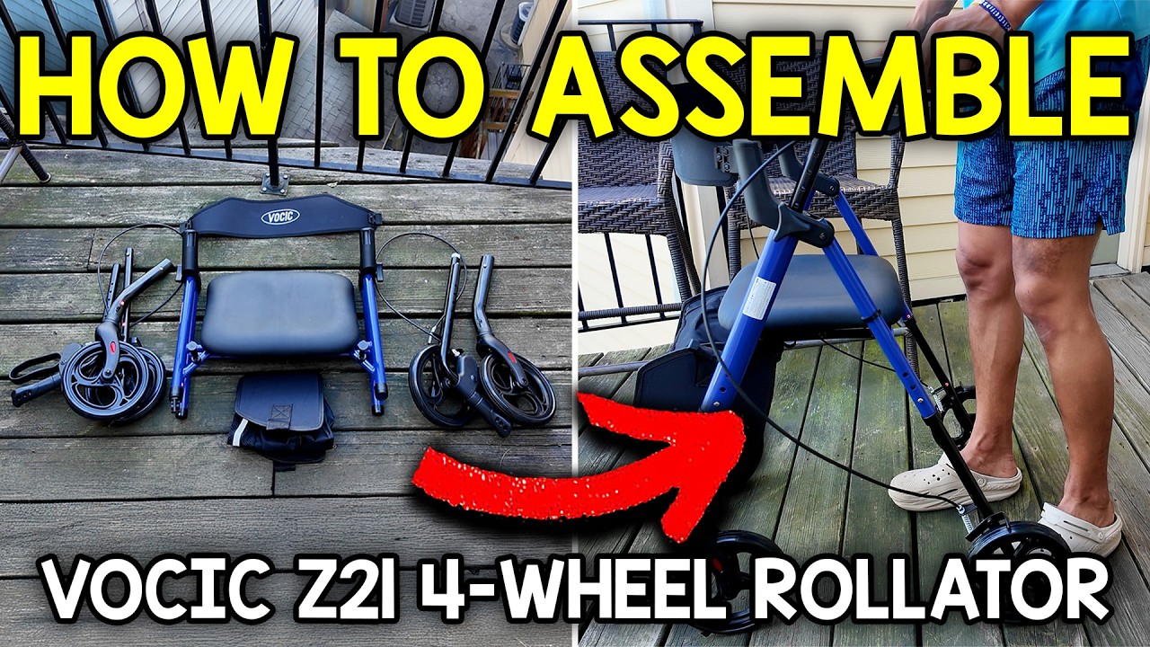 Video thumbnail for How To Assemble The Vocic Z21 4 Wheel Rollator
