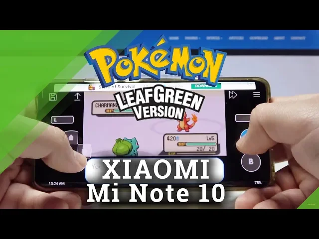 Video thumbnail for POKEMON Leaf Green GAMEBOY version on XIAOMI Mi Note 10 | Check Retro Game Quality