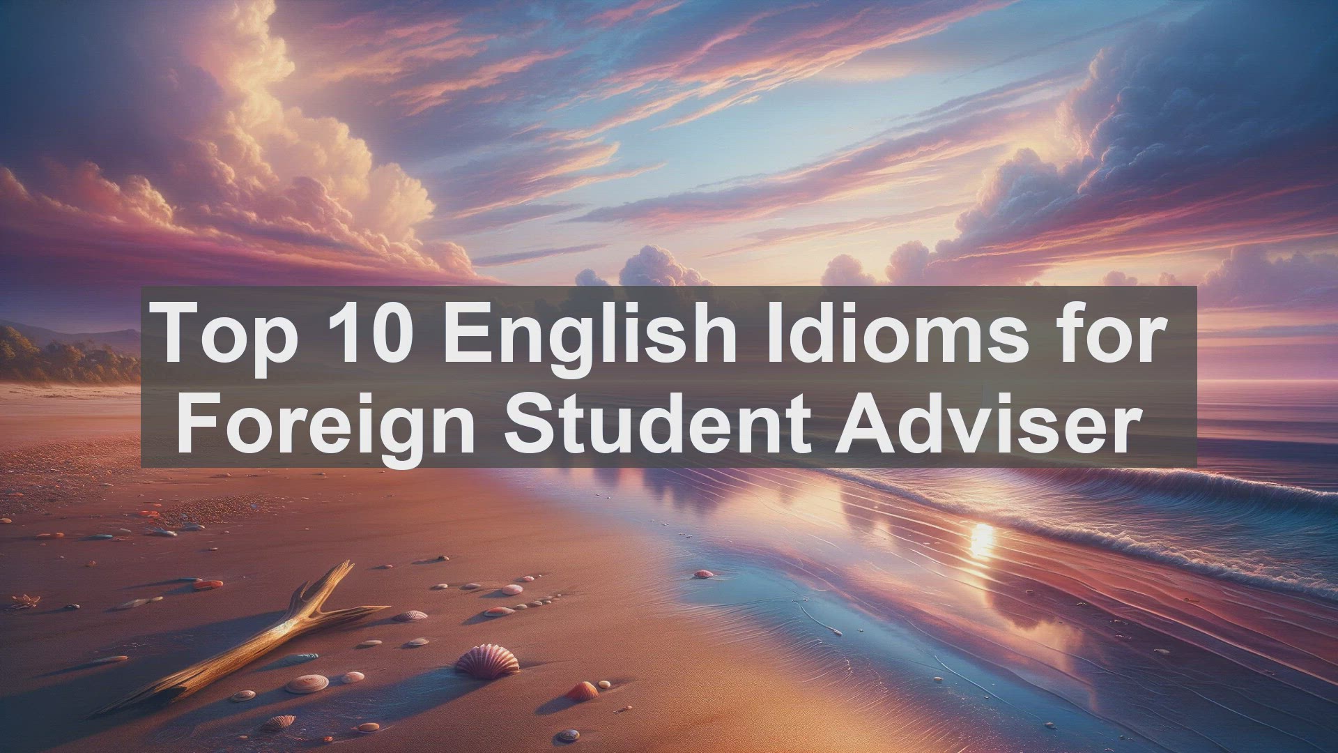 'Video thumbnail for Top 10 English Idioms for Foreign Student Adviser'